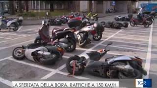 Trieste la sferzata della Bora raffiche a 150 kmh  TGR FVG 17012017 h1930 [upl. by Nrubliw]