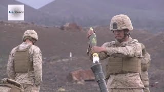 US Marines Firing M252 81mm Mortar System [upl. by Asenad]