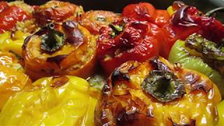 Lets make greek gemista stuffed vegetables [upl. by Alver874]