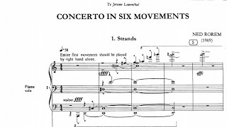 Ned Rorem  Piano Concerto in six movements audio  sheet music [upl. by Candide]