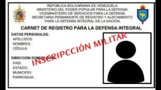 Carnet de Inscripción Militar  Venezuela [upl. by Annaeirb]