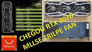 CHEGOU RTX 3070 MLLSE  LEADTEK Triple Fan  ALIEXPRESS  Unboxing e Testes [upl. by Yema823]