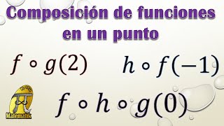 Composición de funciones evaluada en un punto [upl. by Nitnert]