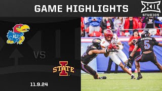 17 Iowa State vs Kansas Game Highlights  2024 Big 12 Football [upl. by Hanah]