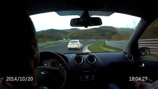 Fiesta ST Mk6 vs BMW 1M Coupe Nurburgring Nordschleife [upl. by Onailimixam]