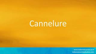 How to pronounce quotCannelurequot [upl. by Gallenz956]