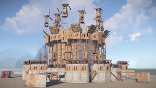 MOST INSANE Large Group Clan Base in RUST  Open Core  Wide Gap [upl. by Lamberto]