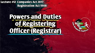 Powers amp Duties of Registering Officer Registrar  Registration Act 1908  LSP Law Students Platform [upl. by Atkinson769]