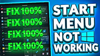 How to Fix Start Menu Not Working on Windows 10 2022 [upl. by Eceirehs213]