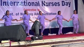 Nurses day theme 2023 our nurses our future  nurses day  group dance  competition  prize winning [upl. by Denna556]