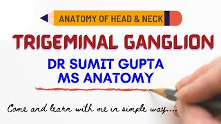 TRIGEMINAL GANGLION  ANATOMY  Meckels cave  Trigeminal neuralgia [upl. by Amjan]