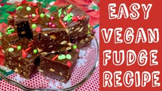 Easy Two Ingredient Fudge  Vegan  Chocolate Peanut Butter [upl. by Adamok303]