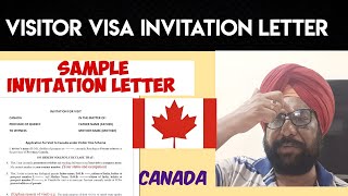 How To Write Invitation Letter For Canada। Visitor Visa। Sample Letter।। [upl. by Doownelg]