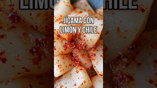 ¡Jícama con chile y limón en minutos 🥵🍋😋Jicama botanasmexicanas snackssaludables recetasrápidas [upl. by Retsub]