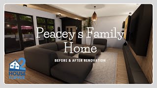 House Flipper 2  Peaceys Family Home Before  After Renovation [upl. by Onairda]