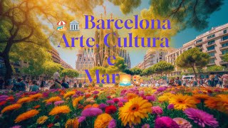 🏖️🏛️ Barcelona Arte Cultura e Mar 🌅🎨Barcelona Espanha Arte Cultura Viagem mar [upl. by Awram155]