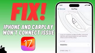 How To Fix CarPlay and my iPhone Won’t Connect After iOS 1741  SOLVED [upl. by Ettari625]