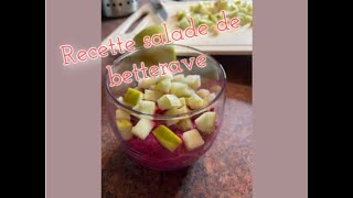 Recette salade de betterave à la pomme [upl. by Ahsitil]