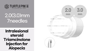 20 30mm ｜7 needles  Intralesional steroid triamcinolone injection for Alopecia [upl. by Nelleh]