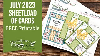 Its Back July 2023 SheetLoad of Cards  Debut amp FREE Printable SLCTJul2023 [upl. by Anital152]