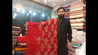 Unstitched Fancy Chiffon Suits Prices Rawalpindi Pakistan  Ashiana Centre  Cloth market Rawalpindi [upl. by Ahsilla]