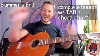 Summers End  John Prine  Guitar Tutorial  Lesson w TAB  Chord Chart How to sing and play [upl. by Ahsinad445]