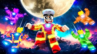 LAUNCHING to OUTER SPACE as IRON MAN in ROBLOX [upl. by Llennej]