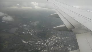 Ryanair Boeing 737800 Descent amp Landing in Leeds Bradford Airport Runway 32 [upl. by Barbara]