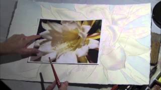 Preview  Watercolor Painting Demo Star Flower with Birgit OConnor [upl. by Quintina685]