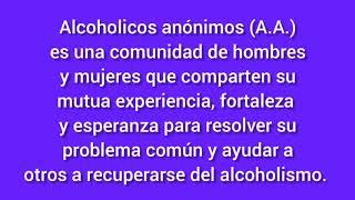 Enunciado de Alcoholicos Anónimos 2020 [upl. by Ahcsatan]