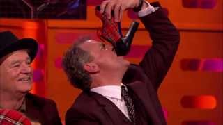 Graham Norton with Matt DamonBill Murry and Hugh Bonneville all sculling champers [upl. by Woehick]