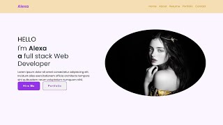 creating a beautiful responsive portfolio website using html css only coding portfolio [upl. by Eimmaj612]