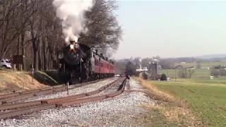 Strasburg 90 and 89 at Cherry Hill RailRoad crossing [upl. by Eessej795]