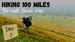 The South Downs Way  Long Distance Hike  Hiking in the Rain [upl. by Acirem]