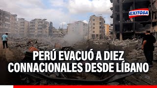 🔴🔵Perú evacuó a diez connacionales desde Líbano a través de vuelo humanitario chileno [upl. by Kaenel]