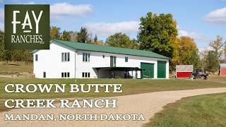 North Dakota Ranch For sale  Crown Butte Creek Ranch  Mandan ND [upl. by Anaer255]