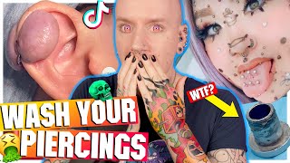 The WORST CRUSTY PIERCINGS On The Internet  New TikTok Piercing Fails 18  Roly [upl. by Alebasi]