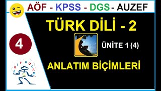 AÖF TÜRK DİLİ 2  PARAGRAFTA ANLATIM BİÇİMLERİ  ÜNİTE 1  4 [upl. by Karil842]