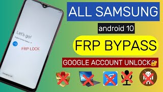 All Samsung FRP Bypass Android 10  Remove Google Account  No TalkBack [upl. by Mara]