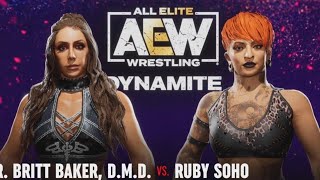 🌎AEW Fight Forever Match 02  Dr Britt Baker DMD Vs quotThe Runaway quot Ruby Soho [upl. by Ahtael]