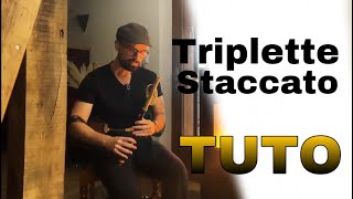 Cornemuse irlandaise  comment faire des triplettes staccato TUTO [upl. by Atteinotna]