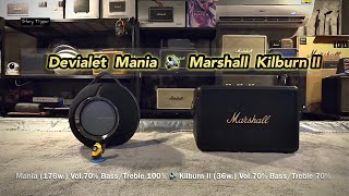 Devialet Mania vs Marshall Kilburn 2 [upl. by Ztnaj]