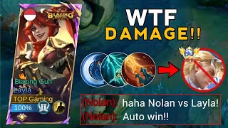 WTF DAMAGE THIS NEW LAYLA FULL DAMAGE BUILD IS TOTALLY BROKEN💀  MLBB [upl. by Halac]