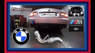 Echappement inox BMW 335d e92 M PERFORMANCE full tube 76mm Amazing sound full hd COMPLET [upl. by Furiya582]