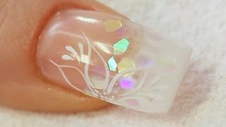 Beginners UV Gel Nail with a Tip and Overlay Tutorial [upl. by Refinaj]