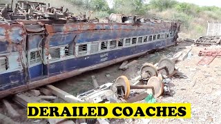 Pass Accident Site  Derailed Coaches Of Yesvantpur Muzaffarpur At Chitteri [upl. by Ariat]