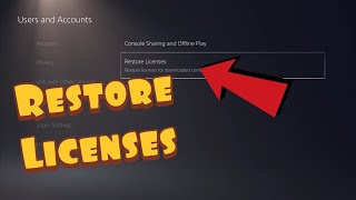 How To Restore Licenses On PS5 [upl. by Otreblasiul181]