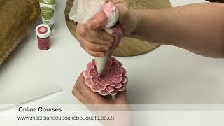 Easy Buttercream Flowers using a 104 piping tip [upl. by Gnot]