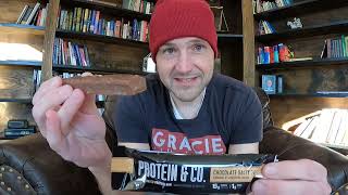 Protein Bar Review Protein and Co Chocolate Salty Peanut [upl. by Hsaniva558]