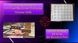 CZ 457 MTR Rimfire Central 2550 Unlimited Challenge 25Yards [upl. by Eceined]